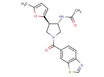 N-[(3S*,4R*)-1-(1,3-benzothiazol-6-ylcarbonyl)-4-(5-methyl-2-furyl)-3-pyrrolidinyl]acetamide