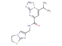 N-(2,3-dihydroimidazo[2,1-b][1,3]thiazol-6-ylmethyl)-7-isopropyl[1,2,4]triazolo[1,5-a]pyrimidine-5-carboxamide