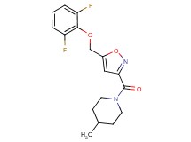 1-({5-[(2,6-difluorophenoxy)methyl]-3-isoxazolyl}carbonyl)-4-methylpiperidine