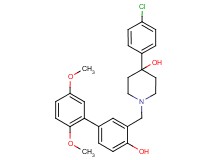 4-(4-chlorophenyl)-1-[(4-hydroxy-2',5'-dimethoxy-3-biphenylyl)methyl]-4-piperidinol