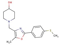 1-({5-methyl-2-[4-(methylthio)phenyl]-1,3-oxazol-4-yl}methyl)piperidin-4-ol