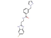 N-[2-(6-fluoro-1H-benzimidazol-2-yl)ethyl]-3-(1H-pyrazol-1-ylmethyl)benzamide
