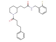 N-(2-fluorobenzyl)-3-[1-(4-phenylbutanoyl)-3-piperidinyl]propanamide