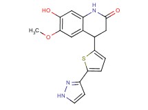 7-hydroxy-6-methoxy-4-[5-(1H-pyrazol-3-yl)-2-thienyl]-3,4-dihydroquinolin-2(1H)-one