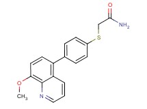 2-{[4-(8-methoxyquinolin-5-yl)phenyl]thio}acetamide