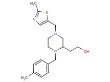 2-{1-(4-methylbenzyl)-4-[(2-methyl-1,3-thiazol-5-yl)methyl]-2-piperazinyl}ethanol