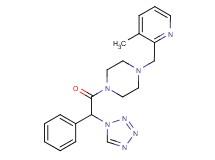 1-[(3-methyl-2-pyridinyl)methyl]-4-[phenyl(1H-tetrazol-1-yl)acetyl]piperazine