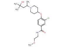 3-chloro-4-{[1-(3-hydroxy-1,3-dimethylbutyl)-4-piperidinyl]oxy}-N-(2-methoxyethyl)benzamide
