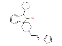 rel-(2R,3R)-1'-[(2E)-3-(2-furyl)-2-propen-1-yl]-3-(1-pyrrolidinyl)-2,3-dihydrospiro[indene-1,4'-piperidin]-2-ol bis(trifluoroacetate) (salt)