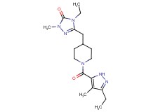 4-ethyl-5-({1-[(3-ethyl-4-methyl-1H-pyrazol-5-yl)carbonyl]piperidin-4-yl}methyl)-2-methyl-2,4-dihydro-3H-1,2,4-triazol-3-one