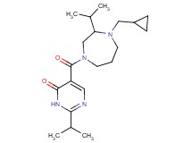 5-{[4-(cyclopropylmethyl)-3-isopropyl-1,4-diazepan-1-yl]carbonyl}-2-isopropyl-4(3H)-pyrimidinone