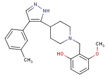 3-methoxy-2-({4-[4-(3-methylphenyl)-1H-pyrazol-5-yl]-1-piperidinyl}methyl)phenol
