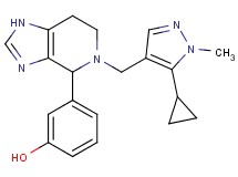 3-{5-[(5-cyclopropyl-1-methyl-1H-pyrazol-4-yl)methyl]-4,5,6,7-tetrahydro-1H-imidazo[4,5-c]pyridin-4-yl}phenol