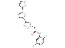 N-(2,5-difluorophenyl)-2-{4-[5-(1H-pyrazol-3-yl)-2-furyl]-1H-1,2,3-triazol-1-yl}acetamide