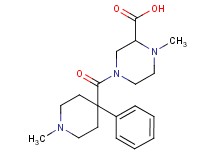 1-methyl-4-[(1-methyl-4-phenylpiperidin-4-yl)carbonyl]piperazine-2-carboxylic acid