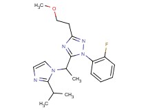 1-(2-fluorophenyl)-5-[1-(2-isopropyl-1H-imidazol-1-yl)ethyl]-3-(2-methoxyethyl)-1H-1,2,4-triazole
