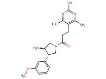 5-{3-[(3R*,4S*)-3-amino-4-(3-methoxyphenyl)pyrrolidin-1-yl]-3-oxopropyl}-4,6-dimethylpyrimidin-2-ol