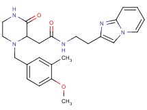 N-(2-imidazo[1,2-a]pyridin-2-ylethyl)-2-[1-(4-methoxy-3-methylbenzyl)-3-oxo-2-piperazinyl]acetamide