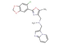 1-[2-(6-chloro-1,3-benzodioxol-5-yl)-5-methyl-1,3-oxazol-4-yl]-N-(imidazo[1,2-a]pyridin-3-ylmethyl)-N-methylmethanamine