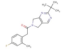 2-tert-butyl-6-[(4-fluoro-2-methylphenyl)acetyl]-6,7-dihydro-5H-pyrrolo[3,4-d]pyrimidine