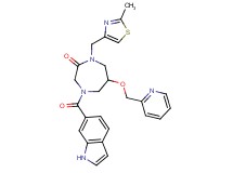 4-(1H-indol-6-ylcarbonyl)-1-[(2-methyl-1,3-thiazol-4-yl)methyl]-6-(2-pyridinylmethoxy)-1,4-diazepan-2-one