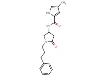 4-methyl-N-[5-oxo-1-(3-phenylpropyl)pyrrolidin-3-yl]-1H-pyrrole-2-carboxamide