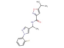 N-{1-[1-(2-fluorophenyl)-1H-pyrazol-4-yl]ethyl}-5-isopropyl-3-isoxazolecarboxamide