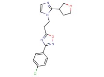 3-(4-chlorophenyl)-5-{2-[2-(tetrahydrofuran-3-yl)-1H-imidazol-1-yl]ethyl}-1,2,4-oxadiazole