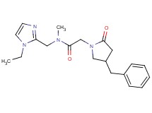 2-(4-benzyl-2-oxopyrrolidin-1-yl)-N-[(1-ethyl-1H-imidazol-2-yl)methyl]-N-methylacetamide