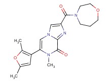 6-(2,5-dimethyl-3-furyl)-7-methyl-2-(1,4-oxazepan-4-ylcarbonyl)imidazo[1,2-a]pyrazin-8(7H)-one
