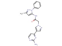 2-[4-(2-aminopyrimidin-4-yl)-1H-pyrazol-1-yl]-N-(3-methyl-1-phenyl-1H-pyrazol-5-yl)acetamide
