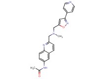 N-[2-({methyl[(3-pyridin-4-ylisoxazol-5-yl)methyl]amino}methyl)quinolin-6-yl]acetamide