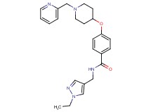 N-[(1-ethyl-1H-pyrazol-4-yl)methyl]-4-{[1-(2-pyridinylmethyl)-4-piperidinyl]oxy}benzamide