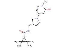 2,2,3,3-tetramethyl-N-{[1-(1-methyl-6-oxo-1,6-dihydro-4-pyridazinyl)-3-pyrrolidinyl]methyl}cyclopropanecarboxamide