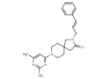 8-(2-amino-6-methyl-4-pyrimidinyl)-2-[(2E)-3-phenyl-2-propen-1-yl]-2,8-diazaspiro[4.5]decan-3-one