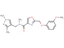 N-[(1,3-dimethyl-1H-pyrazol-4-yl)methyl]-2-[(3-methoxyphenoxy)methyl]-N-methyl-1,3-oxazole-4-carboxamide