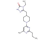4-ethyl-5-{[1-(6-methyl-2-propyl-4-pyrimidinyl)-4-piperidinyl]methyl}-2,4-dihydro-3H-1,2,4-triazol-3-one