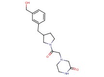 4-(2-{3-[3-(hydroxymethyl)benzyl]-1-pyrrolidinyl}-2-oxoethyl)-2-piperazinone