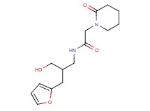 N-[3-(2-furyl)-2-(hydroxymethyl)propyl]-2-(2-oxopiperidin-1-yl)acetamide