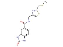 N-({2-[(methylthio)methyl]-1,3-thiazol-4-yl}methyl)-2-oxo-2,3-dihydro-1H-benzimidazole-5-carboxamide