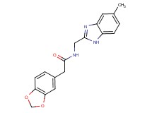 2-(1,3-benzodioxol-5-yl)-N-[(5-methyl-1H-benzimidazol-2-yl)methyl]acetamide