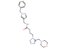 N-[(1-benzyl-1H-pyrazol-4-yl)methyl]-4-[5-(4-morpholinylmethyl)-1H-tetrazol-1-yl]butanamide