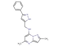 2,5-dimethyl-N-[(3-phenyl-1H-pyrazol-5-yl)methyl]pyrazolo[1,5-a]pyrimidin-7-amine