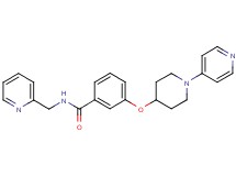 N-(pyridin-2-ylmethyl)-3-[(1-pyridin-4-ylpiperidin-4-yl)oxy]benzamide