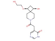 5-{2-[(1R*,3S*)-1-hydroxy-3-(2-hydroxyethoxy)-7-azaspiro[3.5]non-7-yl]-2-oxoethyl}-4(3H)-pyrimidinone