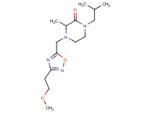 1-isobutyl-4-{[3-(2-methoxyethyl)-1,2,4-oxadiazol-5-yl]methyl}-3-methyl-2-piperazinone