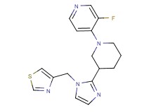 3-fluoro-4-{3-[1-(1,3-thiazol-4-ylmethyl)-1H-imidazol-2-yl]-1-piperidinyl}pyridine