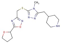 4-{[4-methyl-5-({[5-(tetrahydrofuran-2-yl)-1,2,4-oxadiazol-3-yl]methyl}thio)-4H-1,2,4-triazol-3-yl]methyl}piperidine