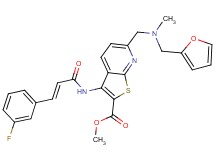 methyl 3-{[(2E)-3-(3-fluorophenyl)-2-propenoyl]amino}-6-{[(2-furylmethyl)(methyl)amino]methyl}thieno[2,3-b]pyridine-2-carboxylate