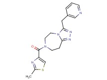 7-[(2-methyl-1,3-thiazol-4-yl)carbonyl]-3-(3-pyridinylmethyl)-6,7,8,9-tetrahydro-5H-[1,2,4]triazolo[4,3-d][1,4]diazepine